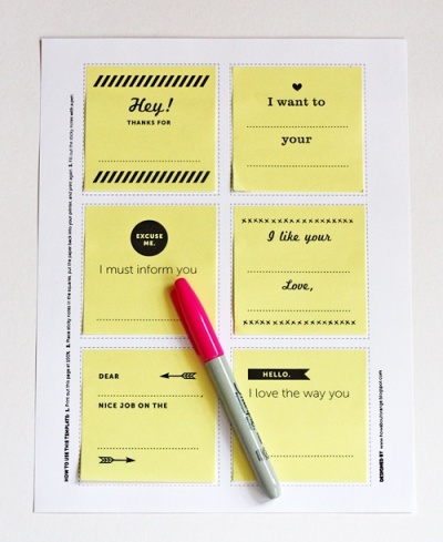 Printable Post it notes